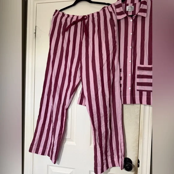 Damson Madder Florie Stripe Pyjama Set & Dust Bag NWOT - Picture 7 of 12